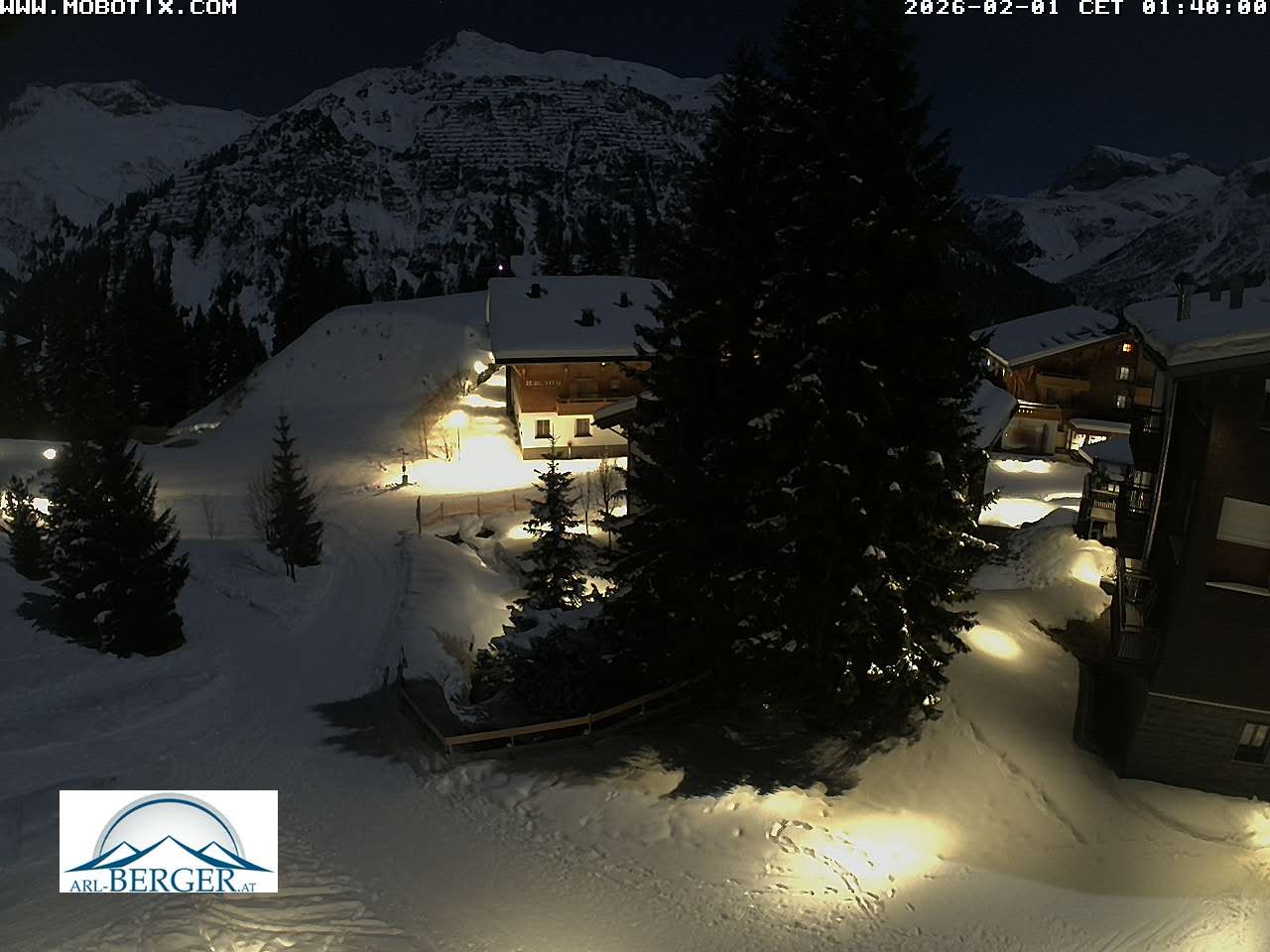 Archiv Foto Webcam Oberlech: Pension Berger