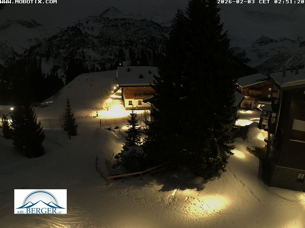 Archiv Foto Webcam Oberlech: Pension Berger