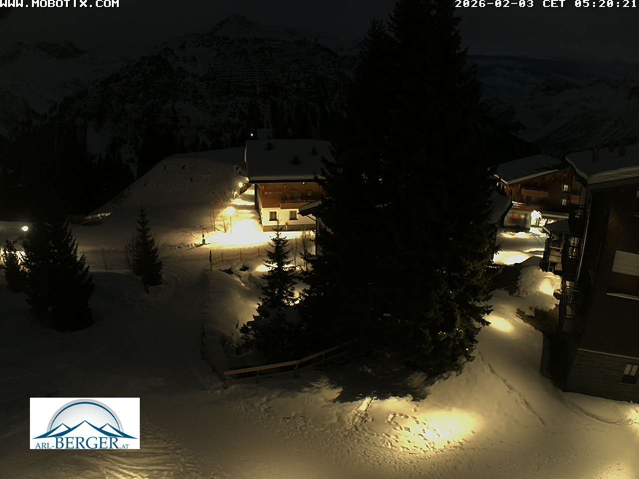 Archiv Foto Webcam Oberlech: Pension Berger