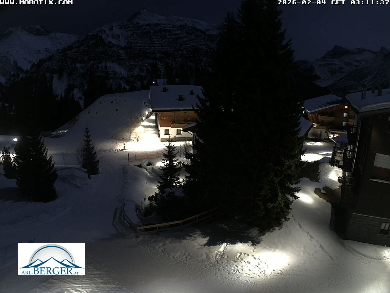 Archiv Foto Webcam Oberlech: Pension Berger