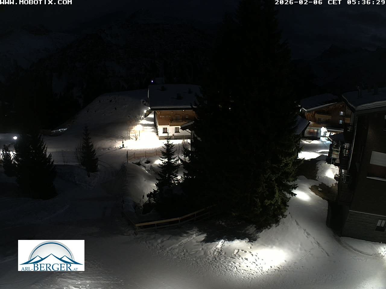 Archiv Foto Webcam Oberlech: Pension Berger