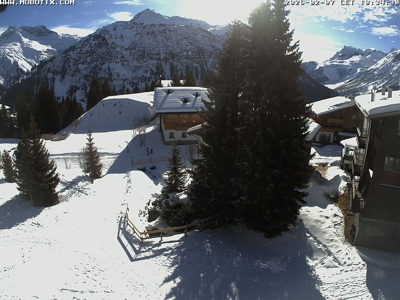 Archiv Foto Webcam Oberlech: Pension Berger
