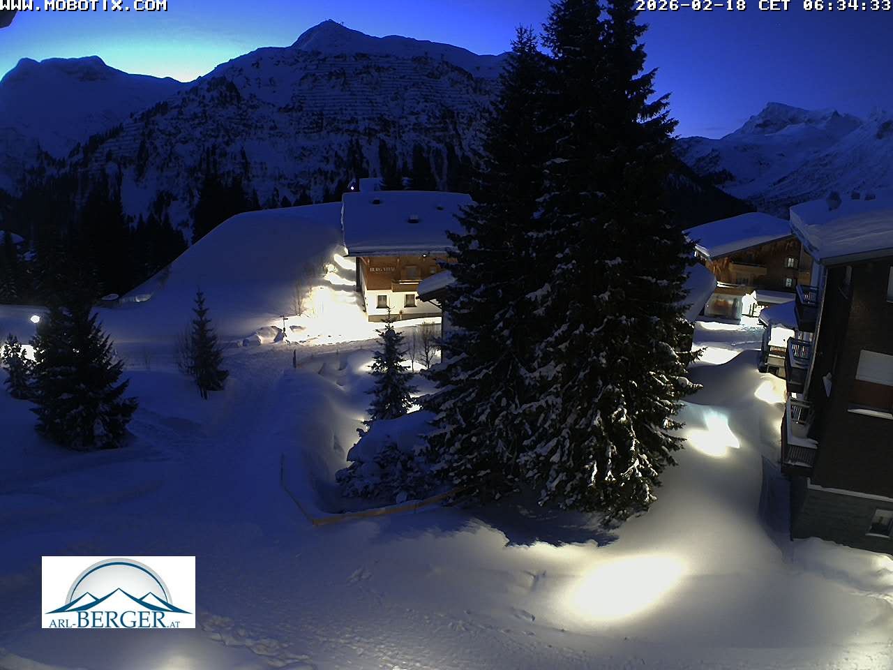 Archiv Foto Webcam Oberlech: Pension Berger
