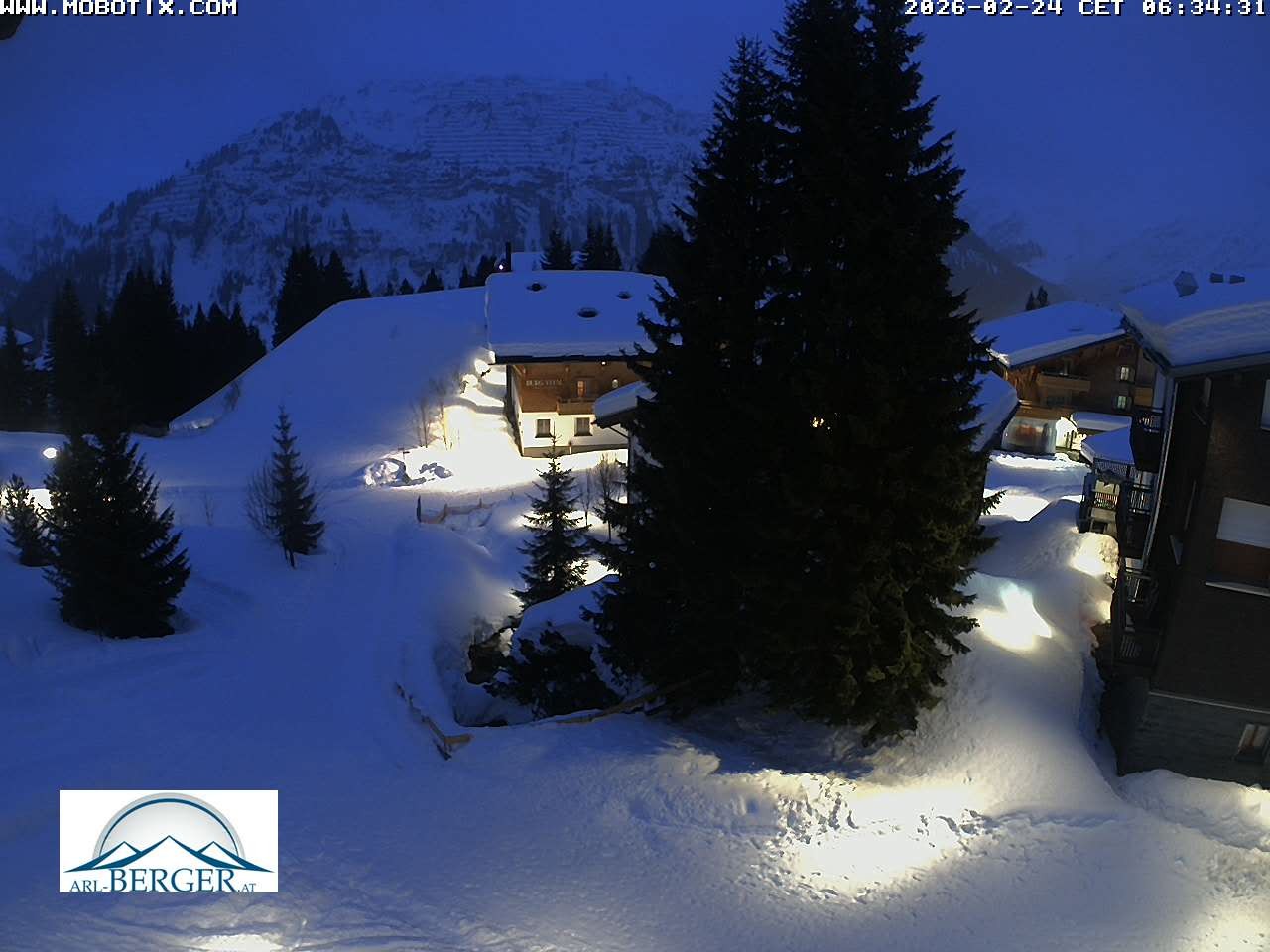 Archiv Foto Webcam Oberlech: Pension Berger