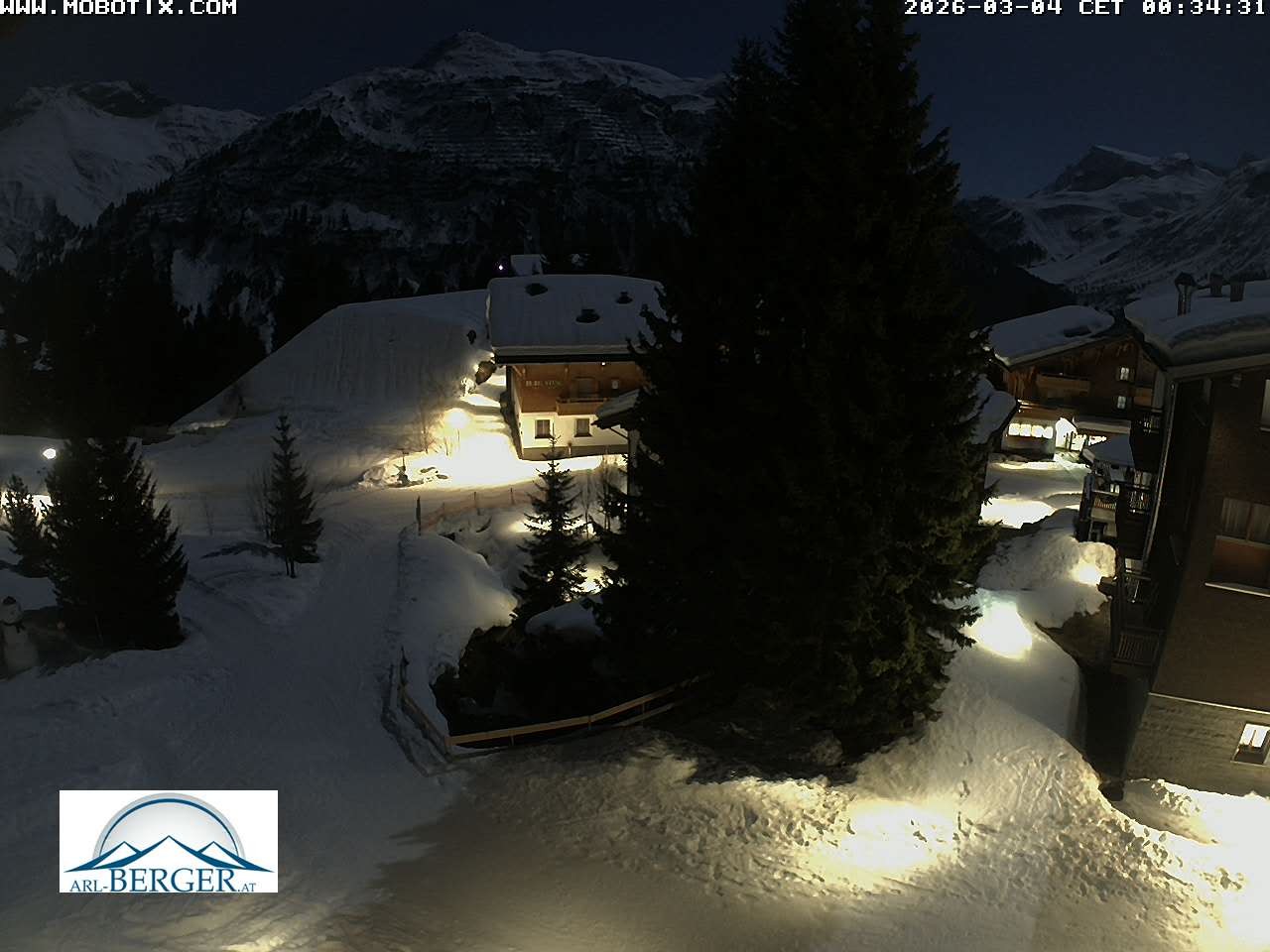 Archiv Foto Webcam Oberlech: Pension Berger