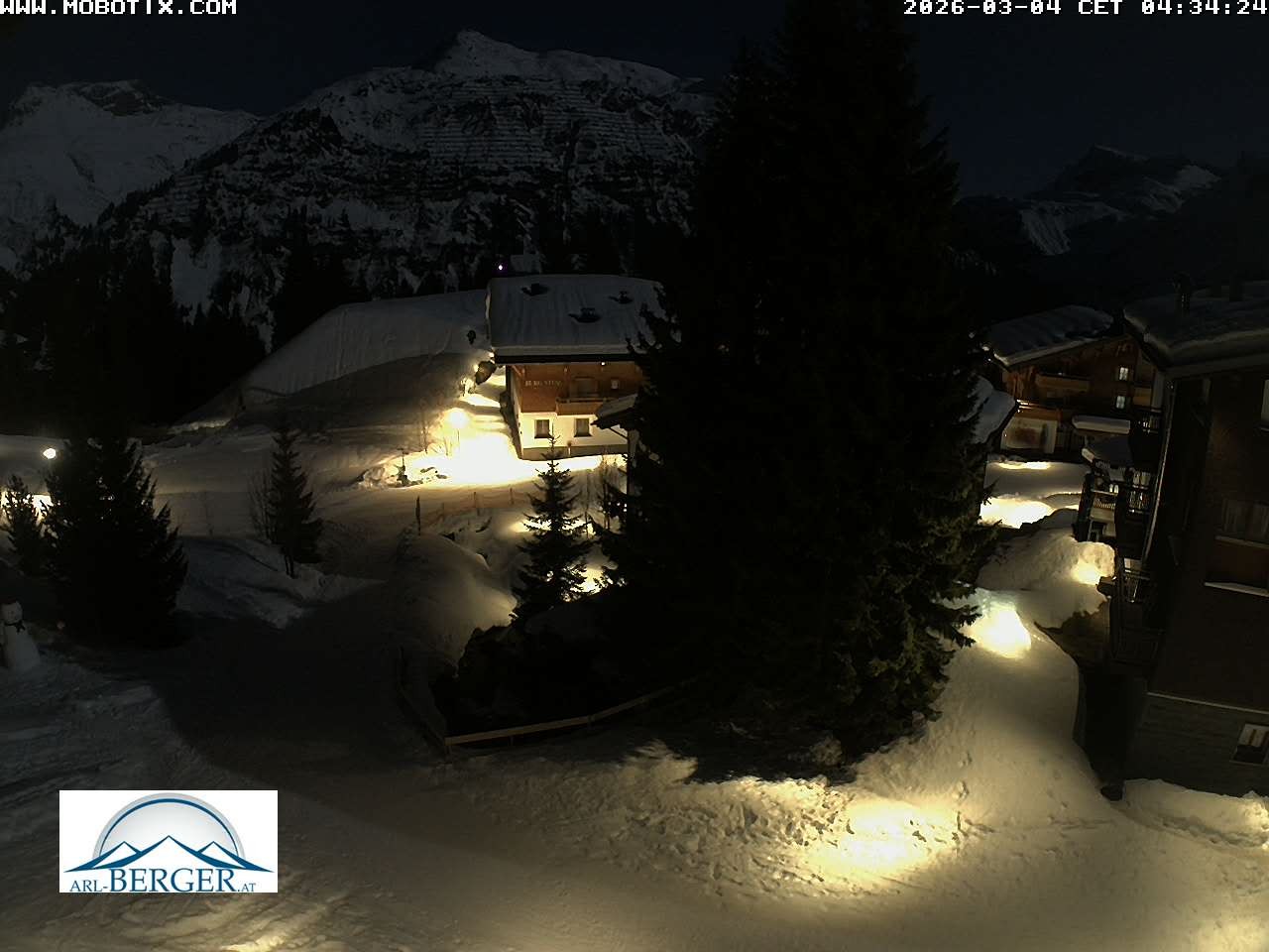 Archiv Foto Webcam Oberlech: Pension Berger