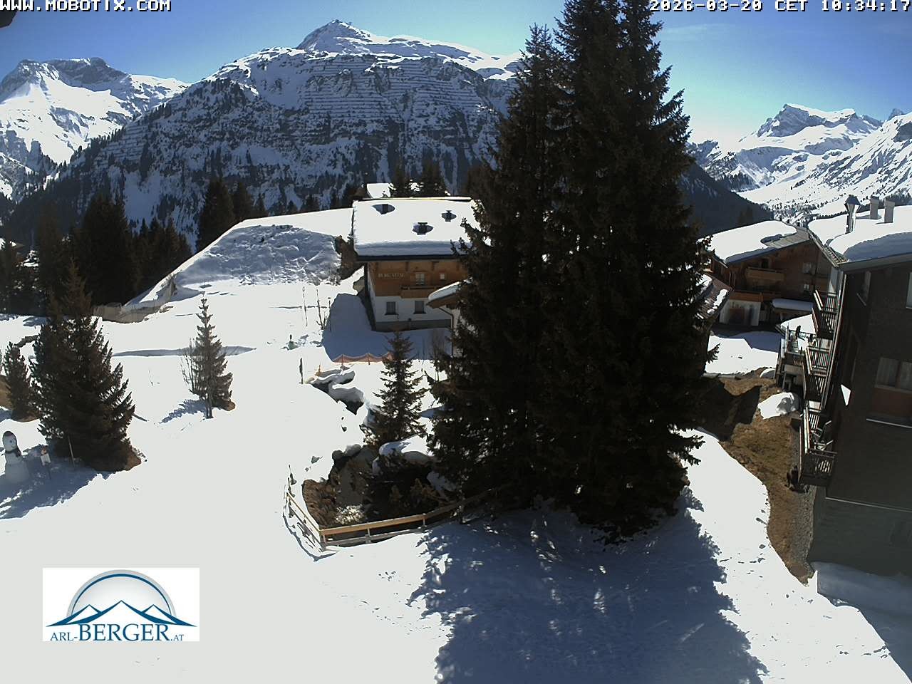 Archiv Foto Webcam Oberlech: Pension Berger