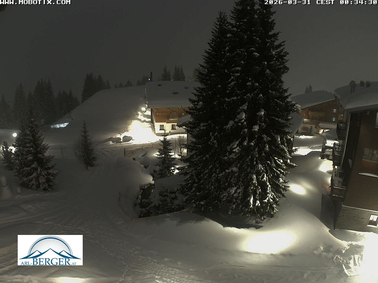 Archiv Foto Webcam Oberlech: Pension Berger