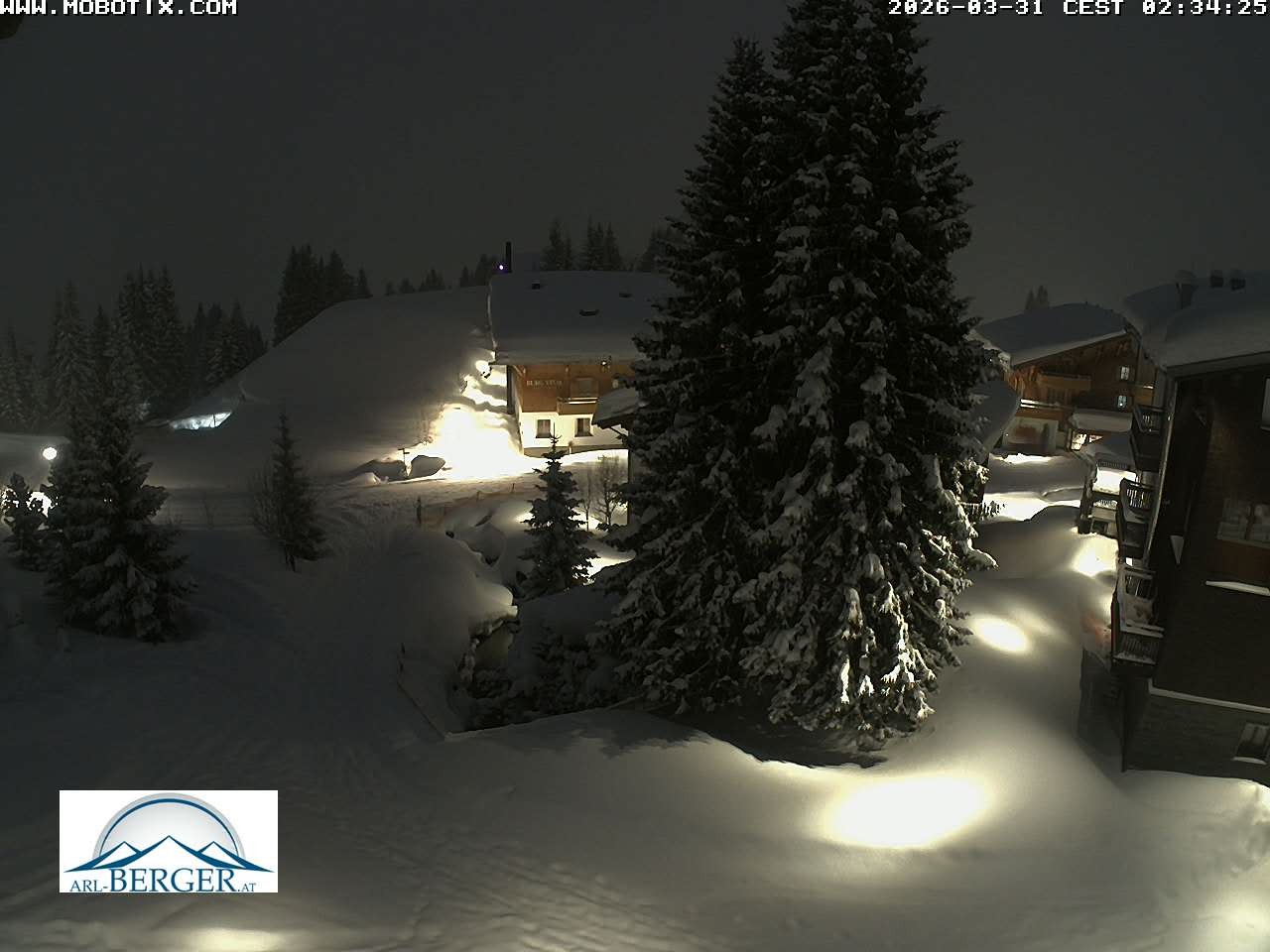 Archiv Foto Webcam Oberlech: Pension Berger