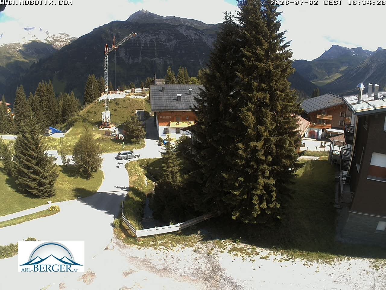 Archiv Foto Webcam Oberlech: Pension Berger