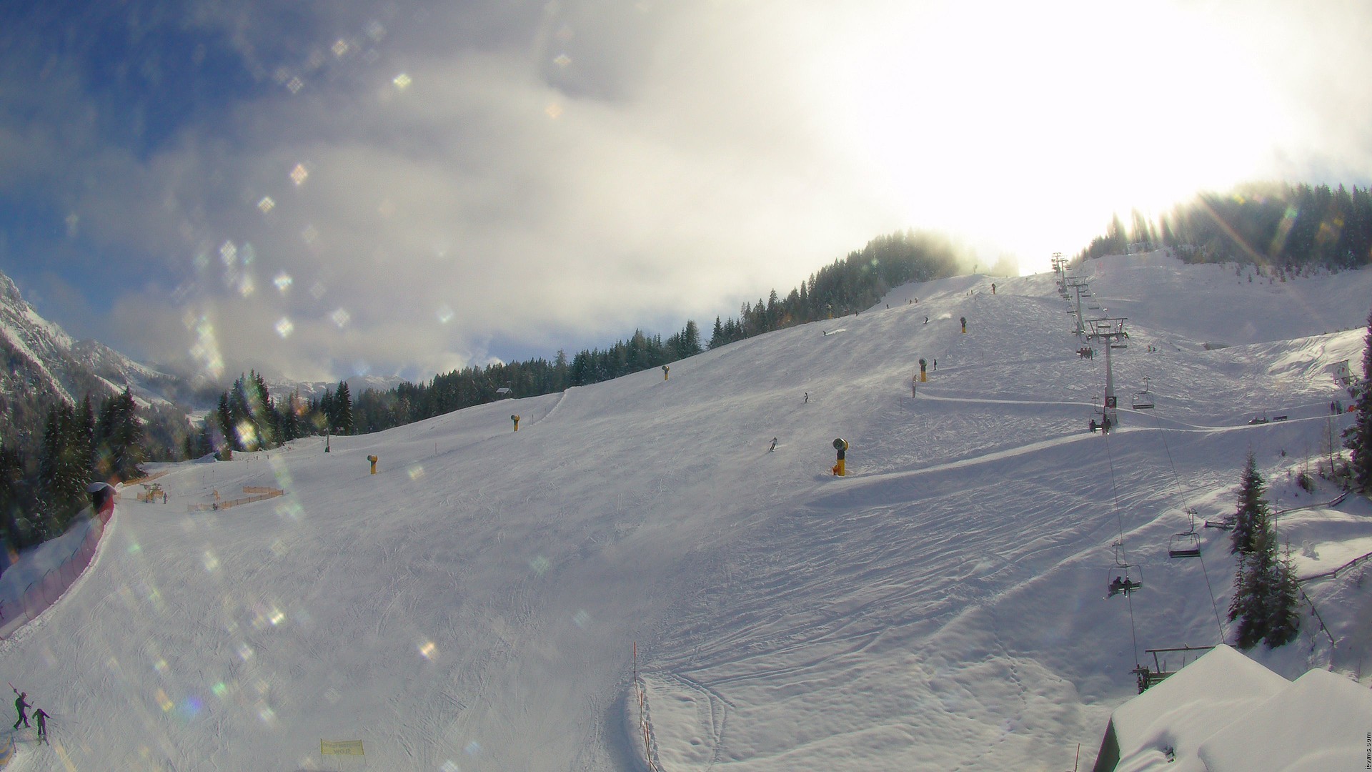 Archiv Foto Webcam Nassfeld: Blick Sonnleitn