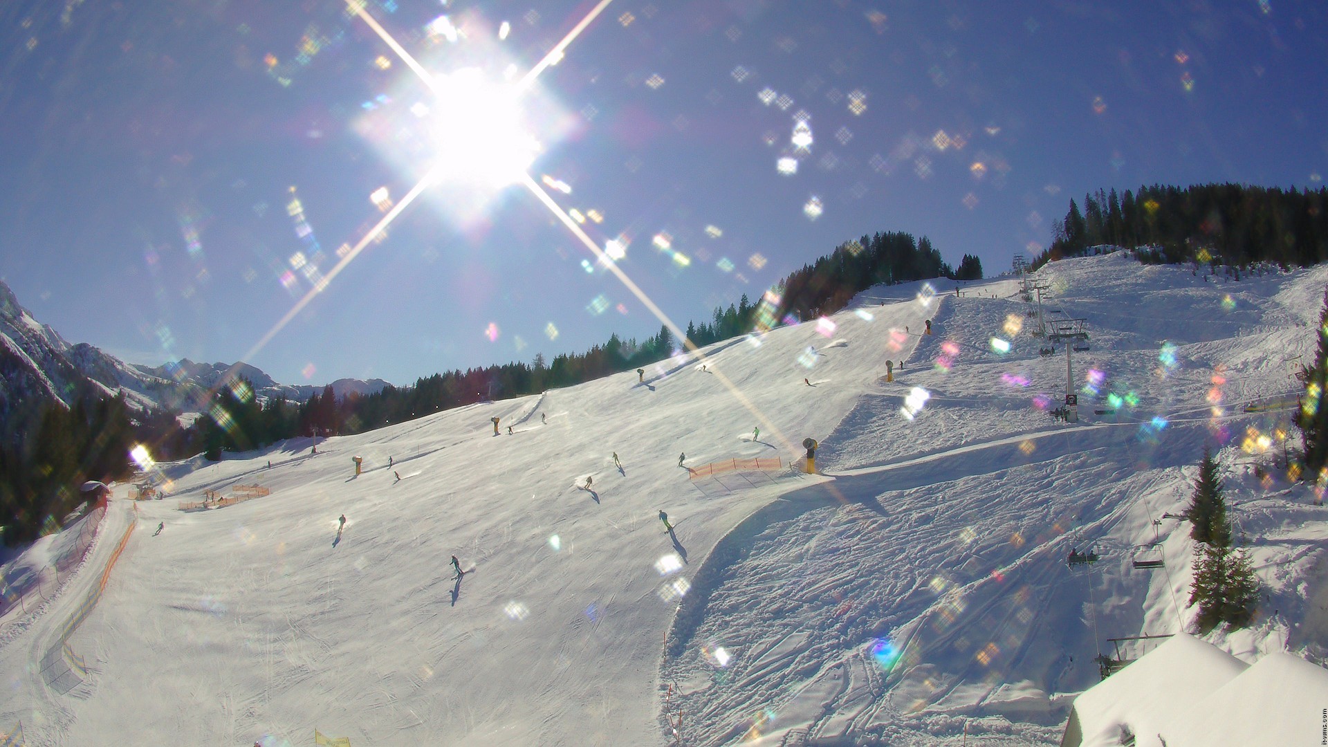 Archiv Foto Webcam Nassfeld: Blick Sonnleitn