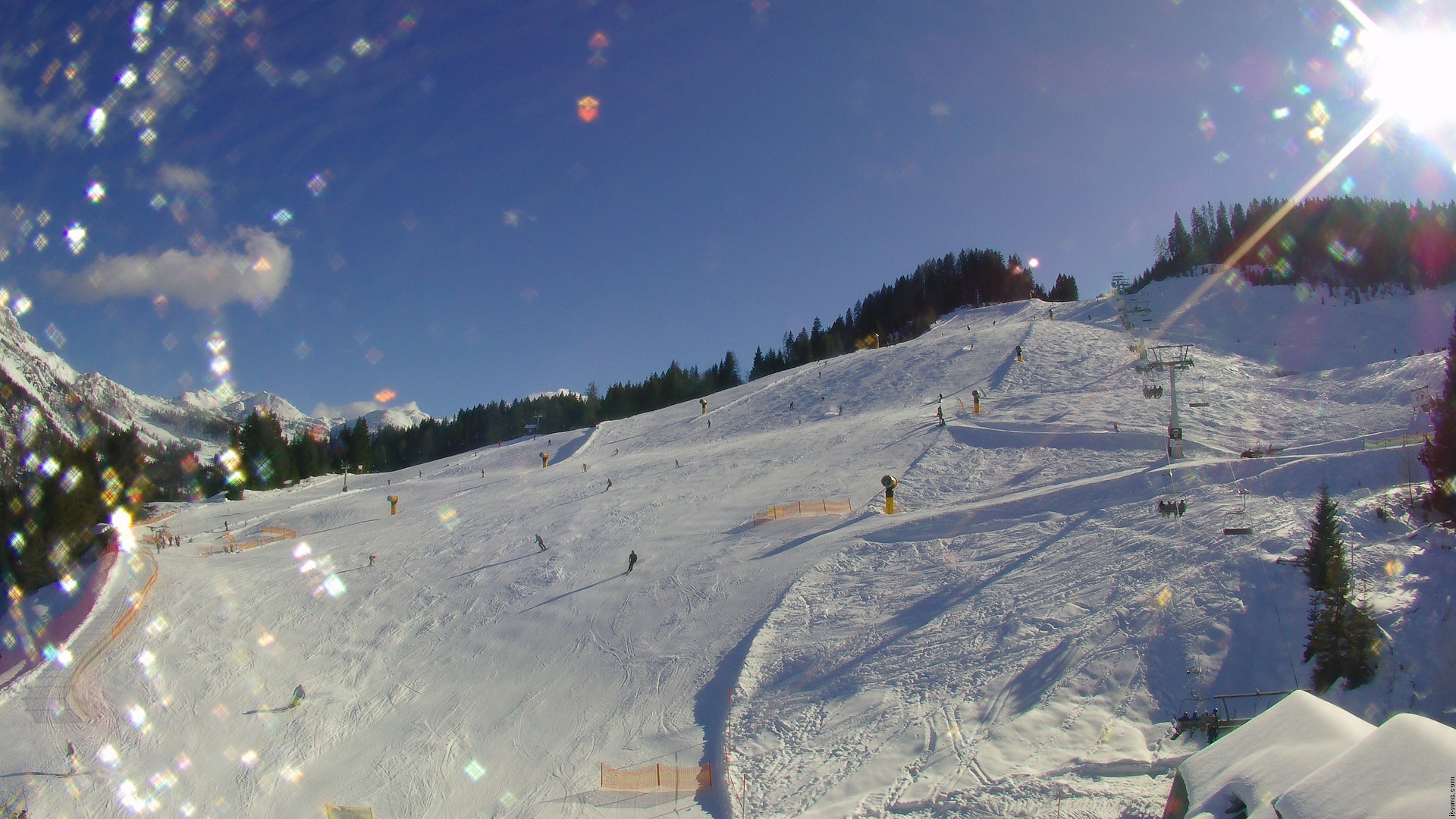 Archiv Foto Webcam Nassfeld: Blick Sonnleitn