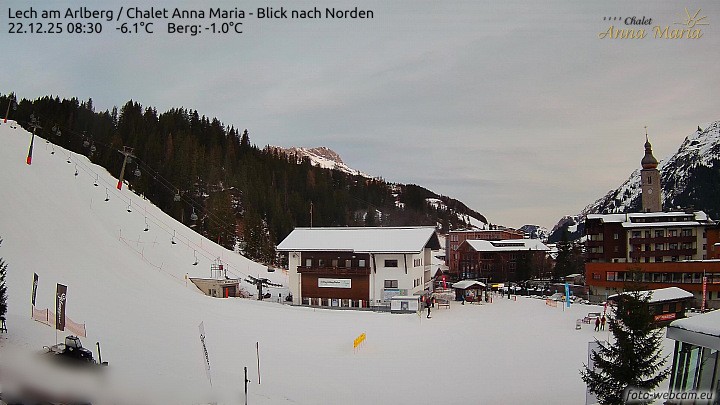 Archiv Foto Webcam Schlegelkopfareal, Lech