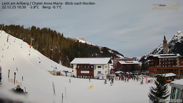 Archiv Foto Webcam Schlegelkopfareal, Lech
