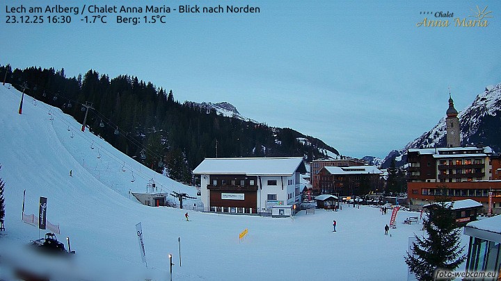 Archiv Foto Webcam Schlegelkopfareal, Lech