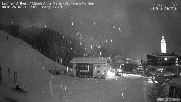 Archiv Foto Webcam Schlegelkopfareal, Lech