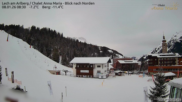 Archiv Foto Webcam Schlegelkopfareal, Lech