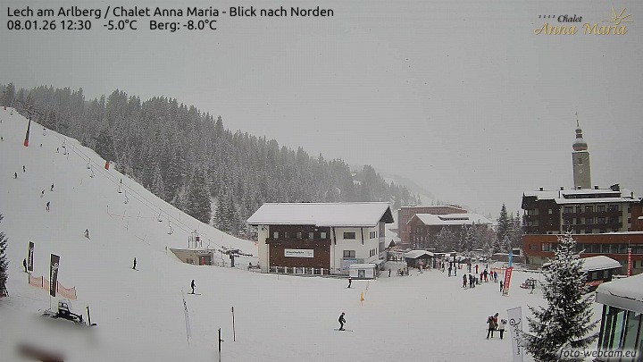 Archived image Webcam Lech (Chalet Anna Maria)