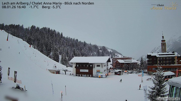 Archived image Webcam Lech (Chalet Anna Maria)