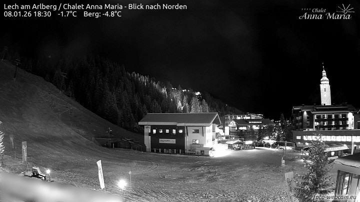 Archived image Webcam Lech (Chalet Anna Maria)