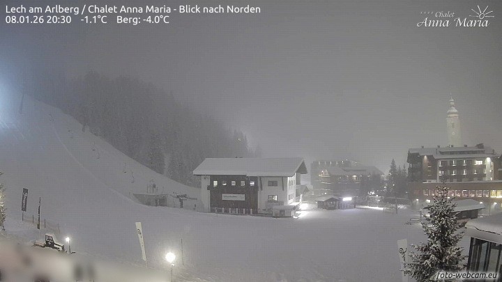 Archiv Foto Webcam Schlegelkopfareal, Lech