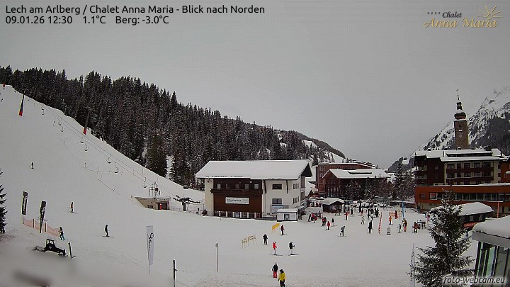Archiv Foto Webcam Schlegelkopfareal, Lech