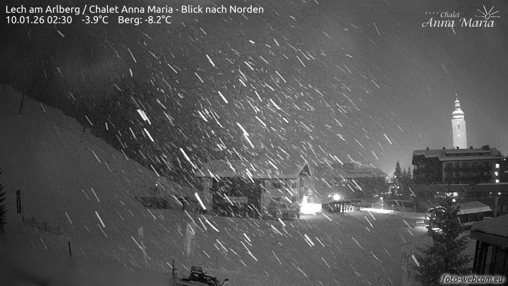 Archived image Webcam Lech (Chalet Anna Maria)