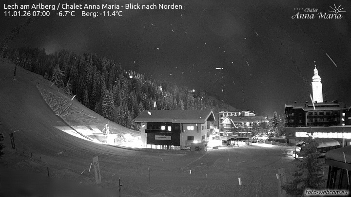 Archived image Webcam Lech (Chalet Anna Maria)
