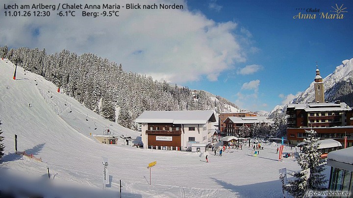 Archived image Webcam Lech (Chalet Anna Maria)