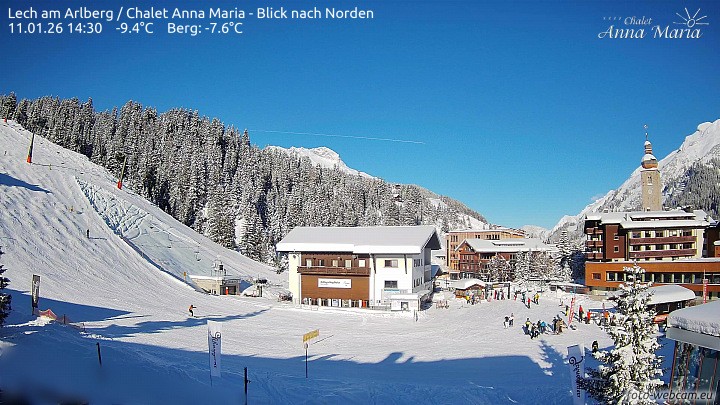 Archived image Webcam Lech (Chalet Anna Maria)