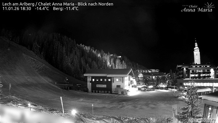 Archived image Webcam Lech (Chalet Anna Maria)