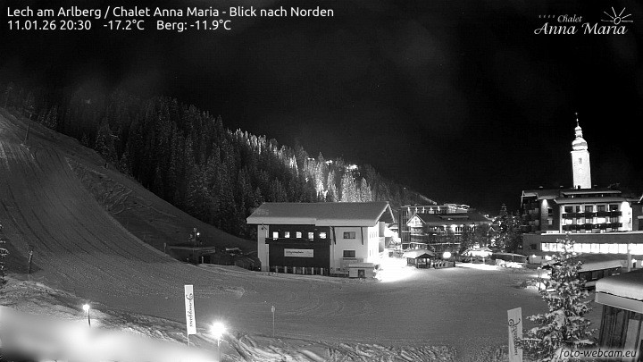 Archived image Webcam Lech (Chalet Anna Maria)