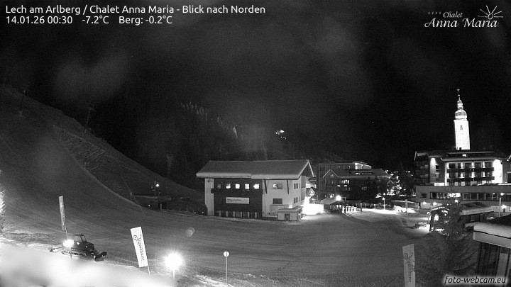 Archived image Webcam Lech (Chalet Anna Maria)