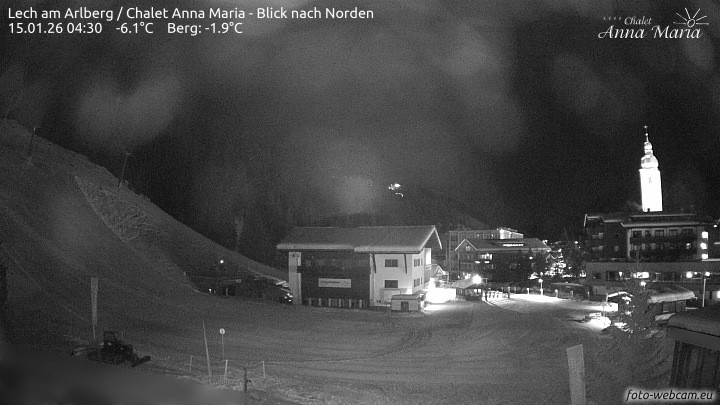 Archived image Webcam Lech (Chalet Anna Maria)