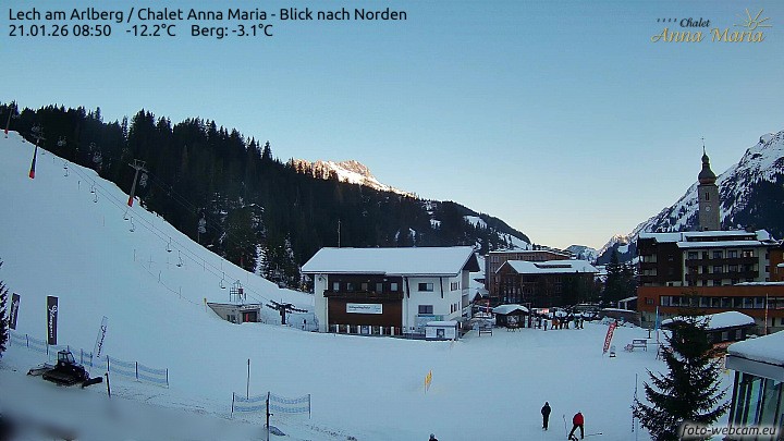 Archiv Foto Webcam Schlegelkopfareal, Lech