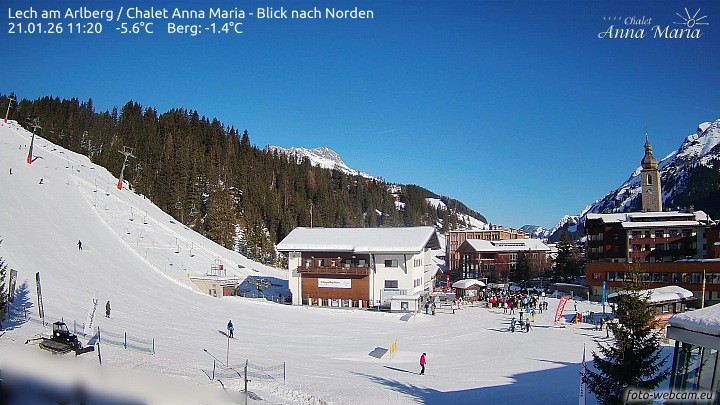 Archiv Foto Webcam Schlegelkopfareal, Lech