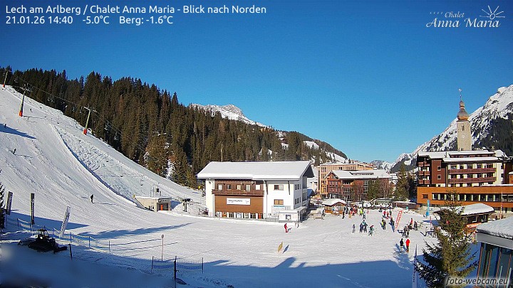 Archiv Foto Webcam Schlegelkopfareal, Lech