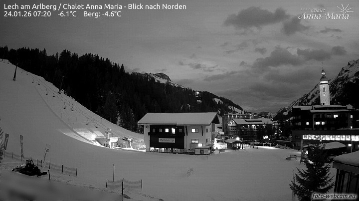Archiv Foto Webcam Schlegelkopfareal, Lech