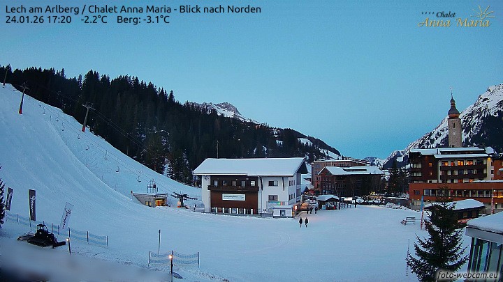 Archiv Foto Webcam Schlegelkopfareal, Lech