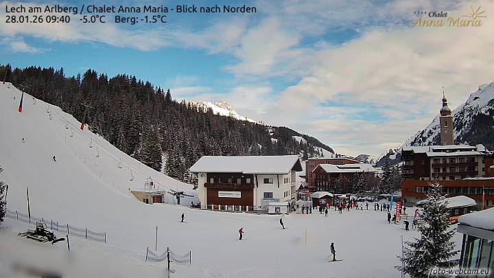 Archiv Foto Webcam Schlegelkopfareal, Lech