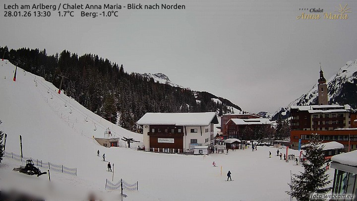 Archiv Foto Webcam Schlegelkopfareal, Lech