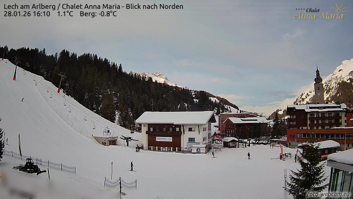 Archiv Foto Webcam Schlegelkopfareal, Lech