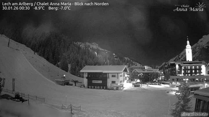 Archived image Webcam Lech (Chalet Anna Maria)