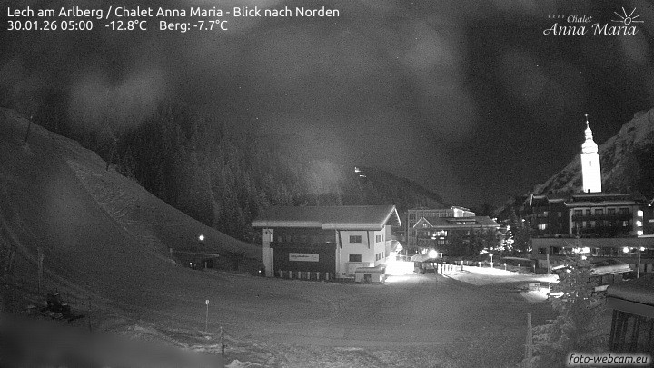 Archived image Webcam Lech (Chalet Anna Maria)