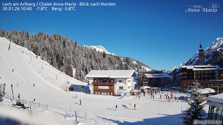 Archived image Webcam Lech (Chalet Anna Maria)