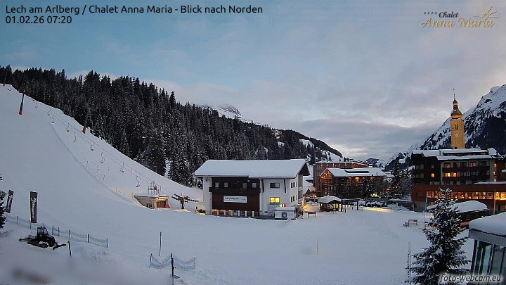 Archiv Foto Webcam Schlegelkopfareal, Lech