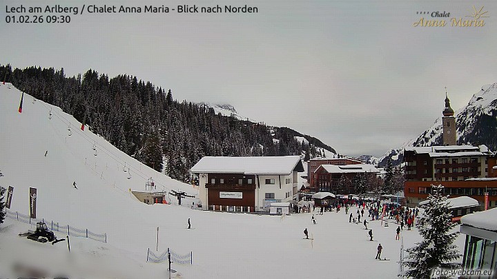 Archiv Foto Webcam Schlegelkopfareal, Lech