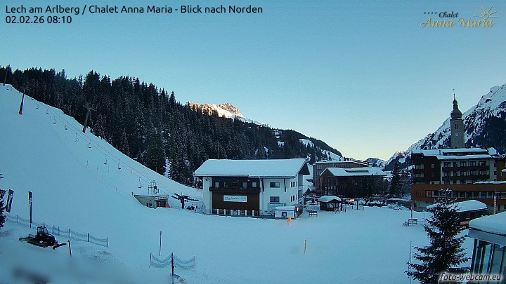 Archiv Foto Webcam Schlegelkopfareal, Lech