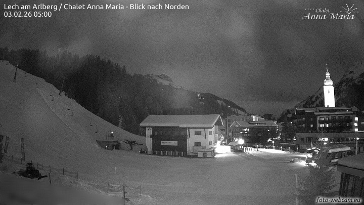 Archived image Webcam Lech (Chalet Anna Maria)